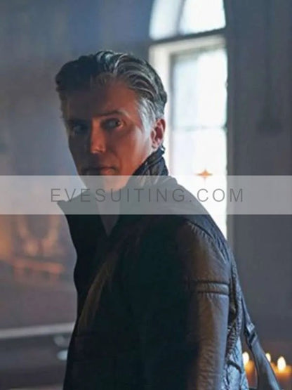 Anson Mount Star Trek Discovery Black Leather Jacket