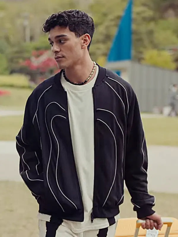 Anthony Keyvan XO Kitty S02 Black Bomber Jacket