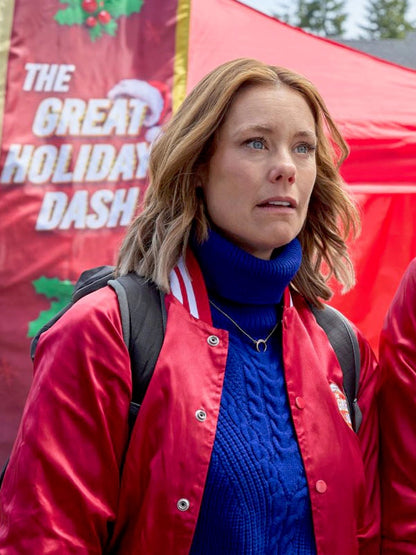 Ashley Williams Red Bomber Jacket