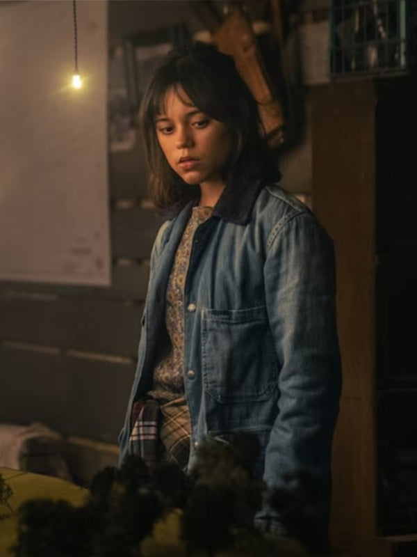 Astrid Deetz Movie Beetlejuice Beetlejuice 2024 Jenna Ortega Blue Denim Jacket