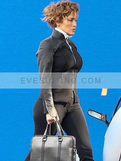 Atlas Shepherd Black Leather And Cotton Jacket