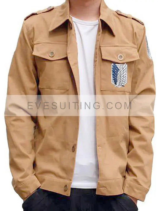 Attack On Titan Unisex Brown Cotton Jacket