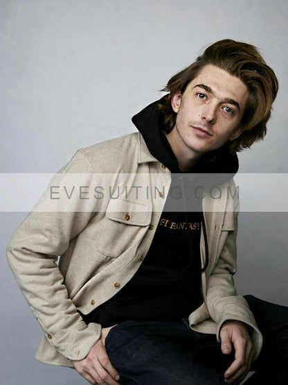 Austin Abrams The Starling Girl 2023  Ben Taylor Beige Jacket