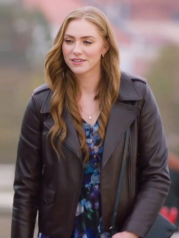 Ava Micallief Love On The Danube Royal Getaway 2024 Jessica Sipos Brown Leather Jacket