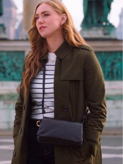 Ava Micallief Love On The Danube Royal Getaway Jessica Sipos Olive Green Coat