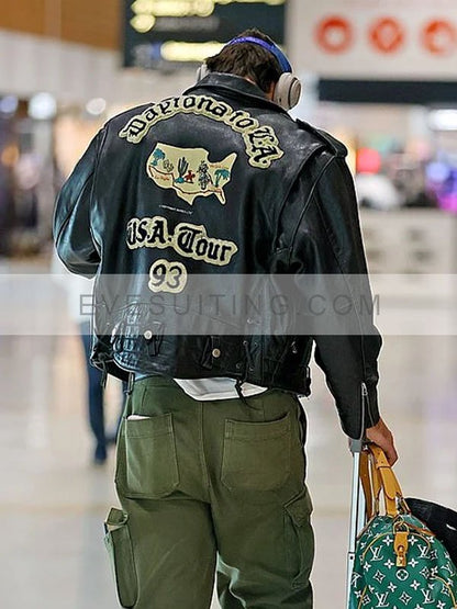 Avirex Daytona to L.A Jacob Elordi Leather Jacket