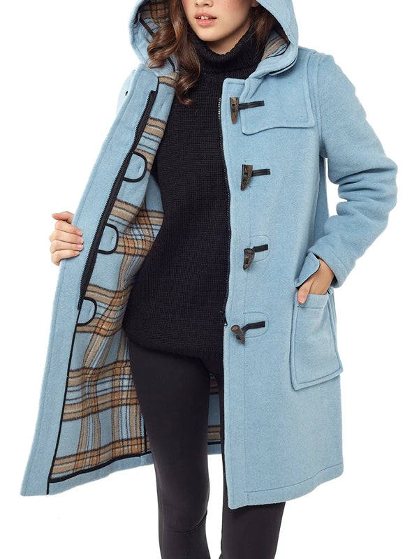 Baby Blue Duffle Wool Coat