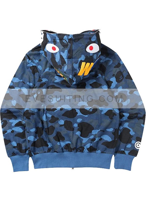 Bape Shark Head Zip-Up Hoodie