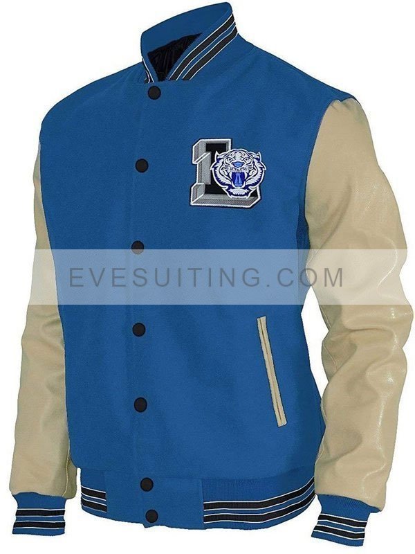 Baseball Bomber Varsity Blue Jacket