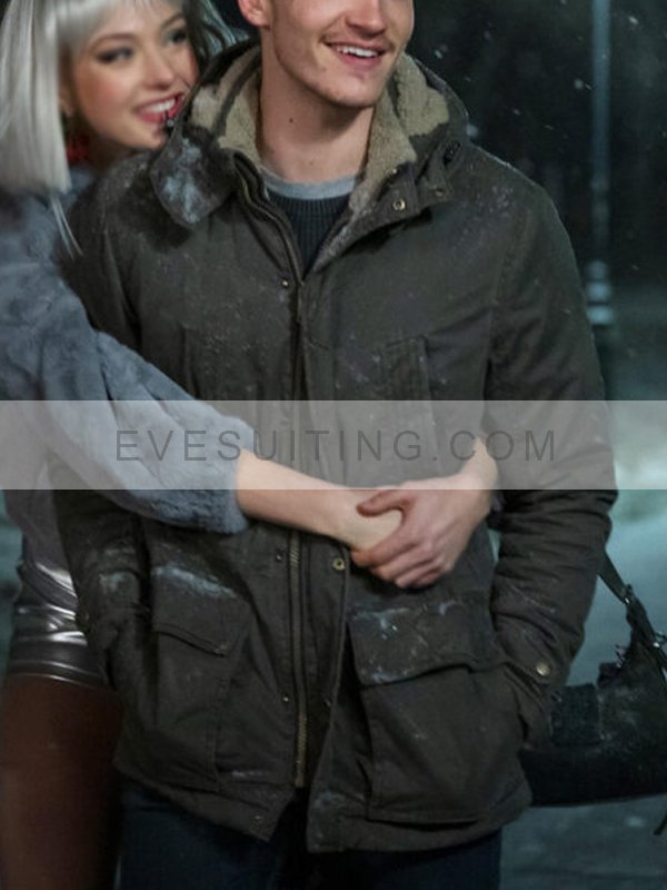 Baxter Movie April X 2024 Connor Storrie Grey Sherpa Hooded Jacket