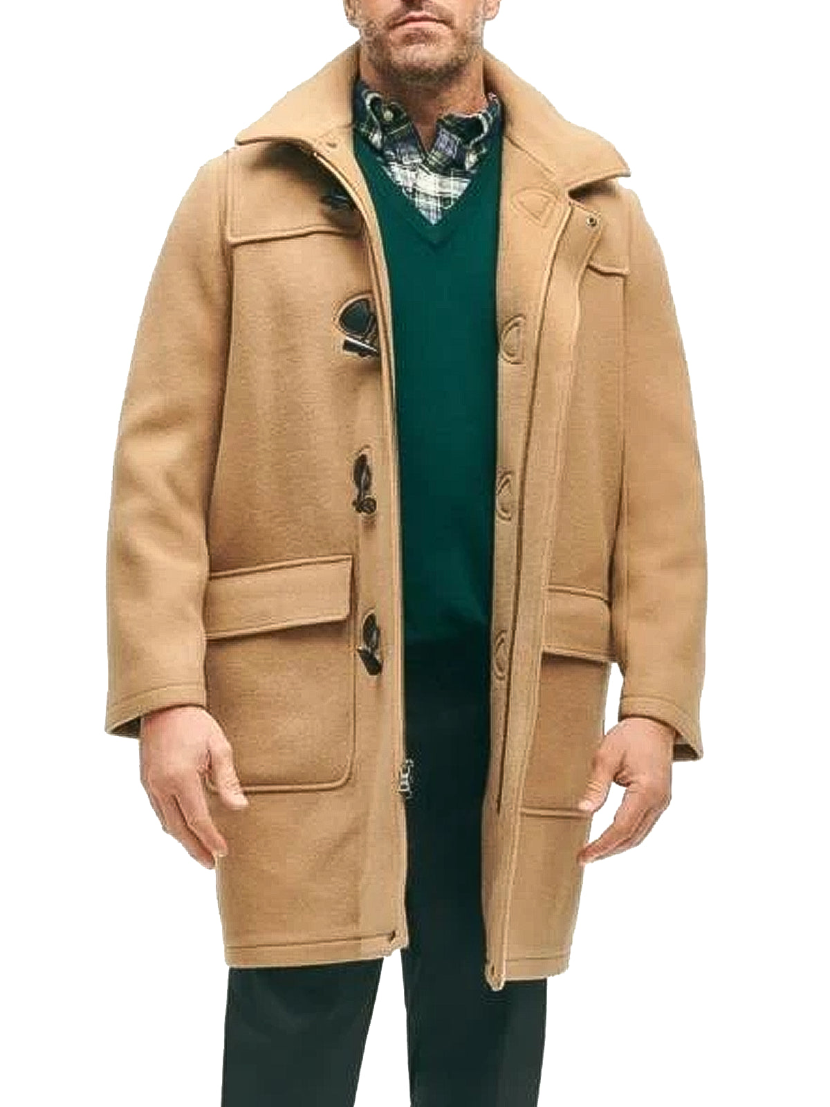 Men's Beige Tall Classic Duffle Coat
