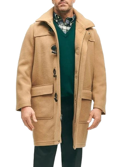 Men's Beige Tall Classic Duffle Coat