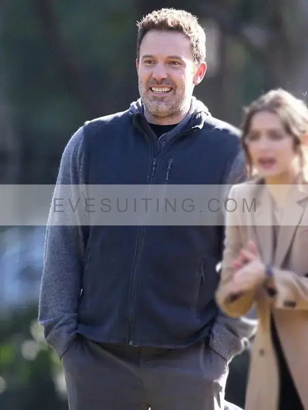 Ben Affleck Film Deep Water 2022 Vic Van Allen Black Wool Vest