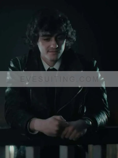 Ben Rose TV Series This Town 2024 Bardon Quinn Black Leather Biker Jacket