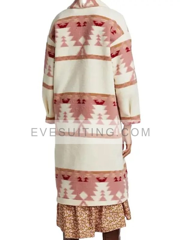 Beth Dutton Pink and White Coat