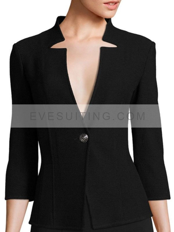 Yellowstone Beth Dutton Notch Neck Black Jacket