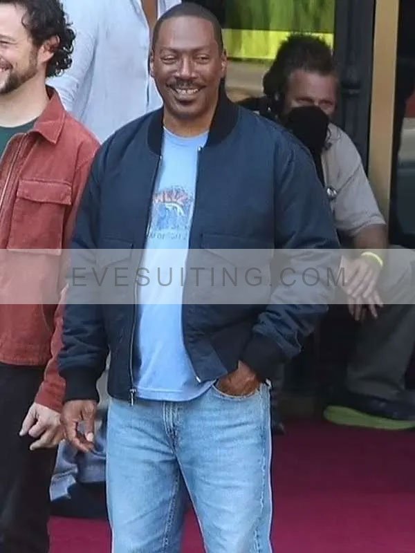 Beverly Hills Cop Axel Foley 2024 Blue Bomber Jacket