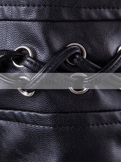 Biker Cafe Racer Leather Jacket For Men