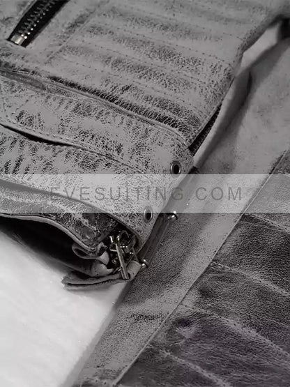 Biker Weathered Smoke Gray Jacket
