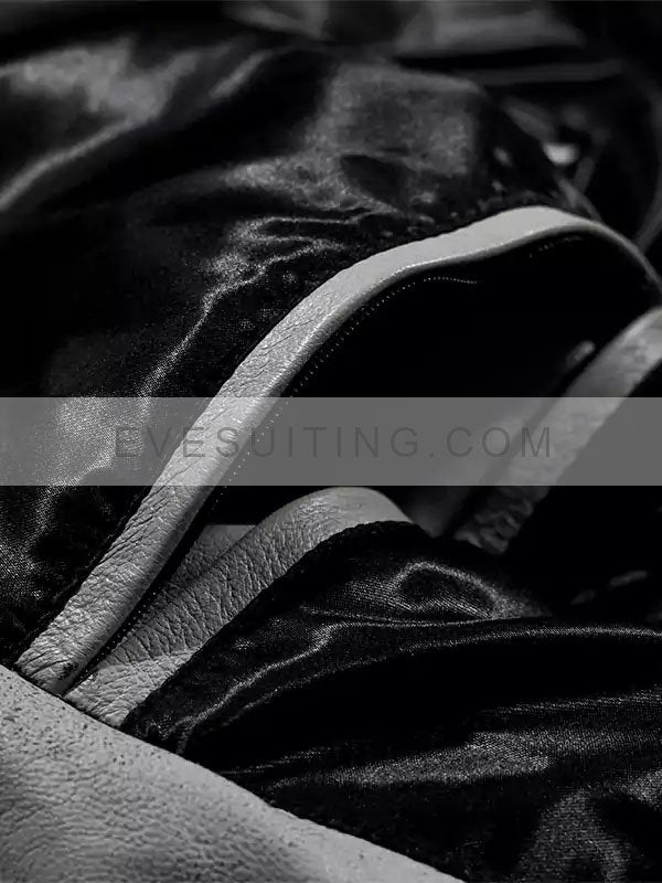 Biker Weathered Smoke Gray Leather Jacket