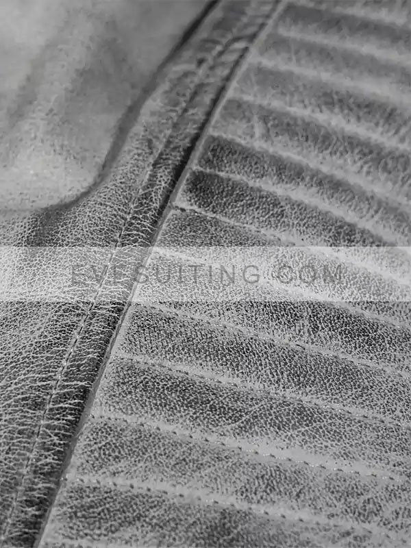 Biker Weathered Smoke Gray Quilted Jacket