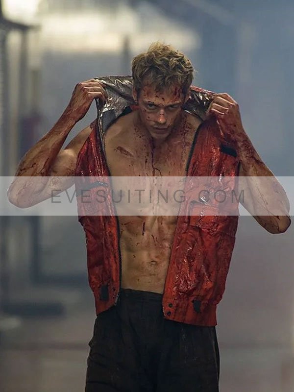 Bill Skarsgård Boy Kills World 2024 Red Vest