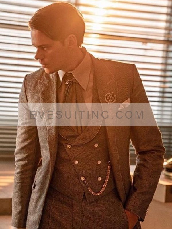 Bill Skarsgard John Wick Chapter 4 Marquis Gray Blazer