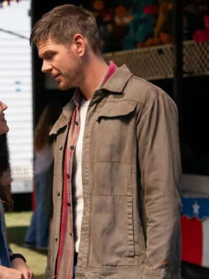 Billy Pace Paradise S01 Jon Beavers Grey Cotton Jacket