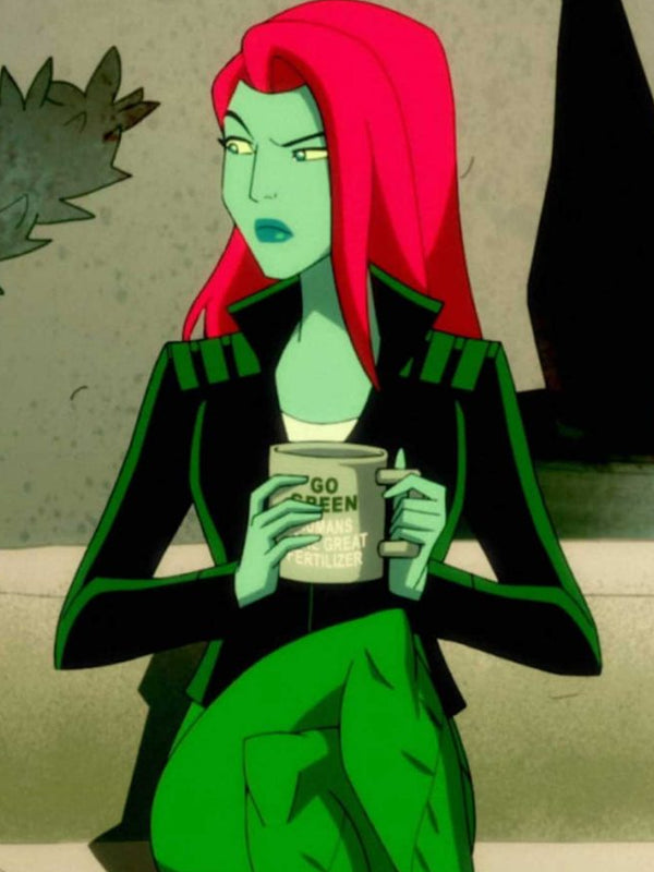 Black And Green Harley Quinn Poison Ivy Leather Jacket