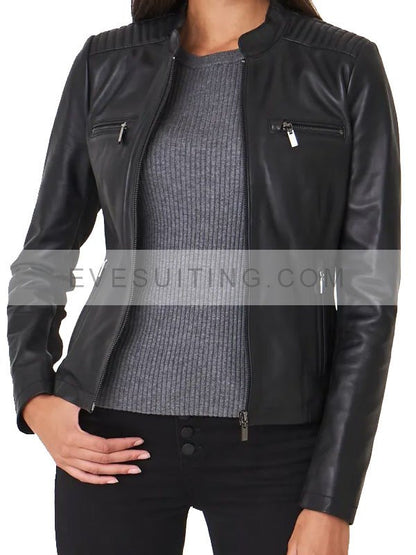 Black Leather Biker Jacket
