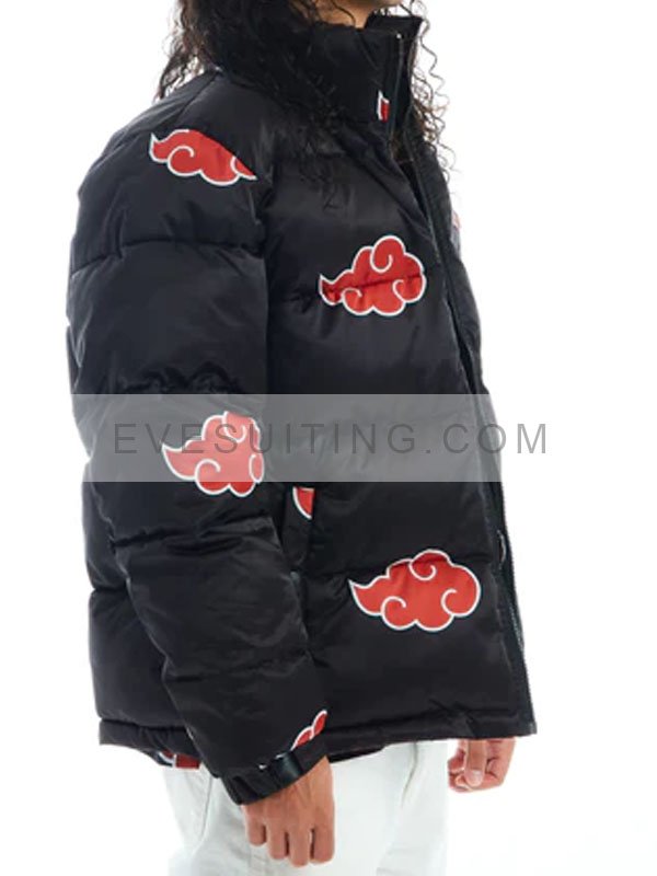 Black Naruto Puffer Jacket