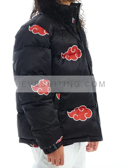 Black Naruto Puffer Jacket