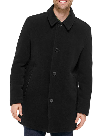 Black Wool Car Coat Men