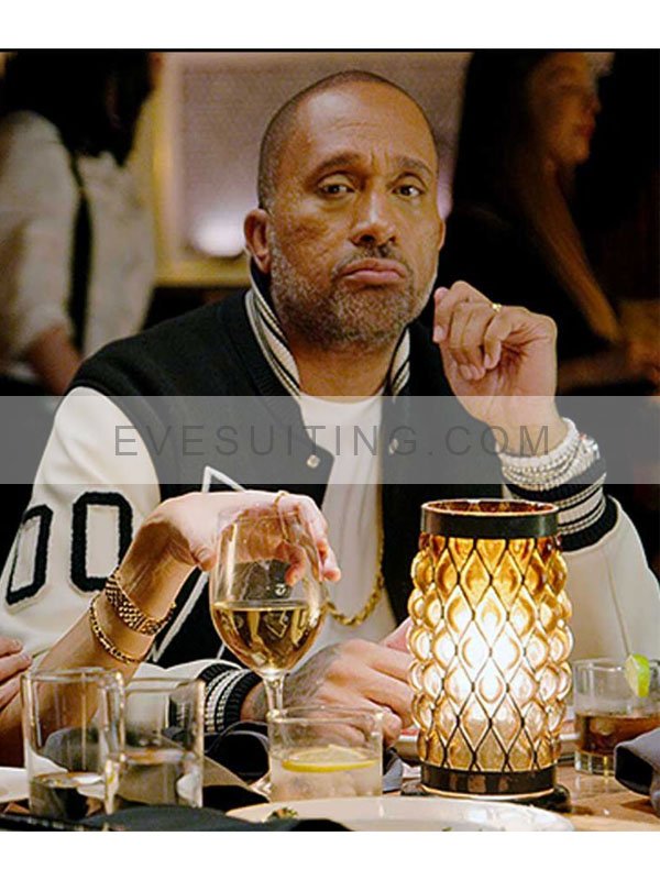 BlackAF Black And White Kenya Barris Letterman Varsity Jacket