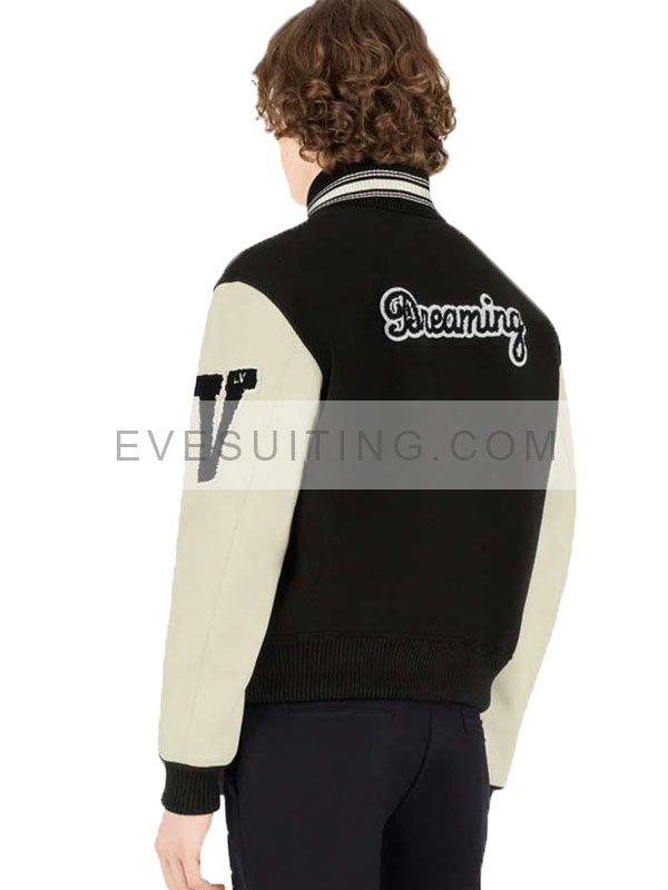 BlackAF Black And White Kenya Barris Varsity Jacket