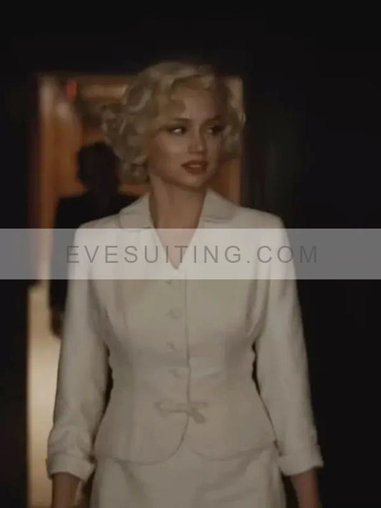 Blonde 2022 Ana de Armas White Blazer