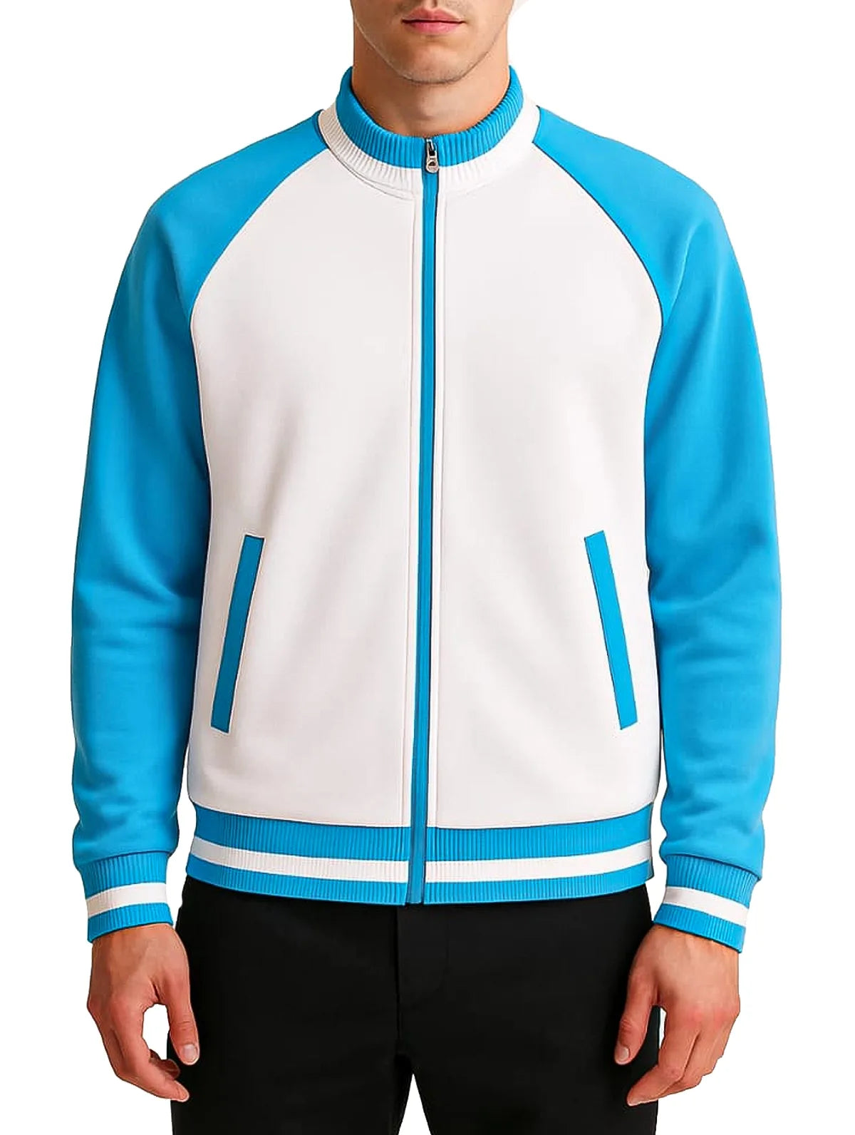 Blue And White Dragon Ball Z Goku Bomber Jacket