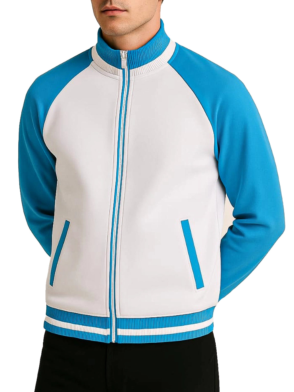 Blue And White Goku Bomber Jacket