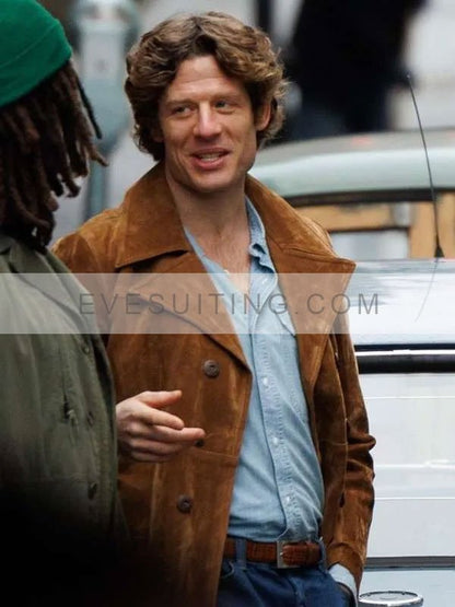 Bob Marley One Love 2024 James Norton Brown Suede Coat
