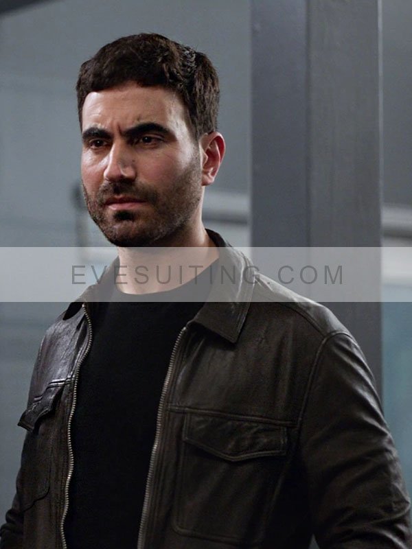 Brett Goldstein Roy Kent Black Leather Jacket