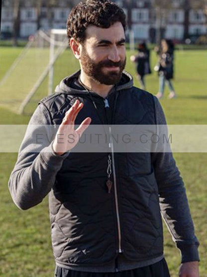 Brett Goldstein Tv Series Ted Lasso Roy Kent Black Quilted Vest