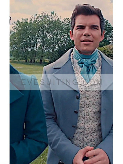 Bridgerton Colin Bridgerton Velvet Blue Tailcoat