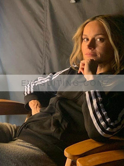 Brie Larson Fast X 2023 Tess  Black Hooded Track Jacket 