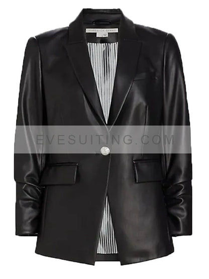 Brooke Logan Black Leather Blazer