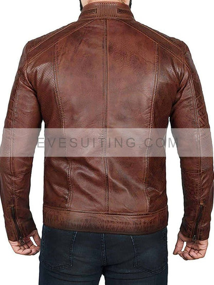 Brown Motorcycle Leather Jacket