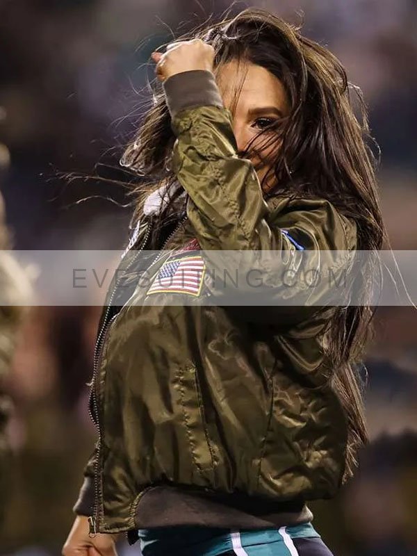 Brown Philadelphia Eagles Cheerleaders Top Gun Jacket