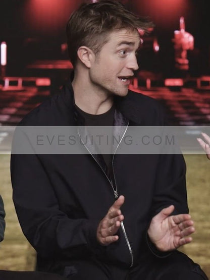 Bruce Wayne Movie The Batman 2022 Robert Pattinson Black Cotton Jacket