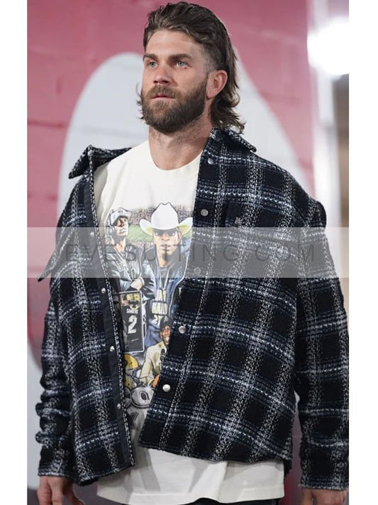 Bryce Harper MLB Checkered Shirt