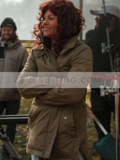 Candace Cameron Bur Movie Unsung Hero 2024 Kay Albright Green Cotton Jacket