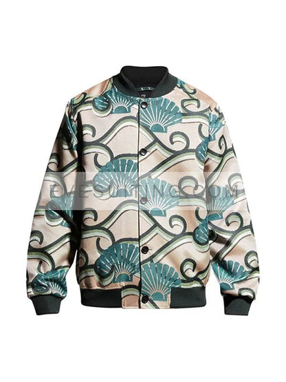 Carlton Banks Tv Show Bel-Air 2022 Olly Sholotan Jacquard Bomber Jacket